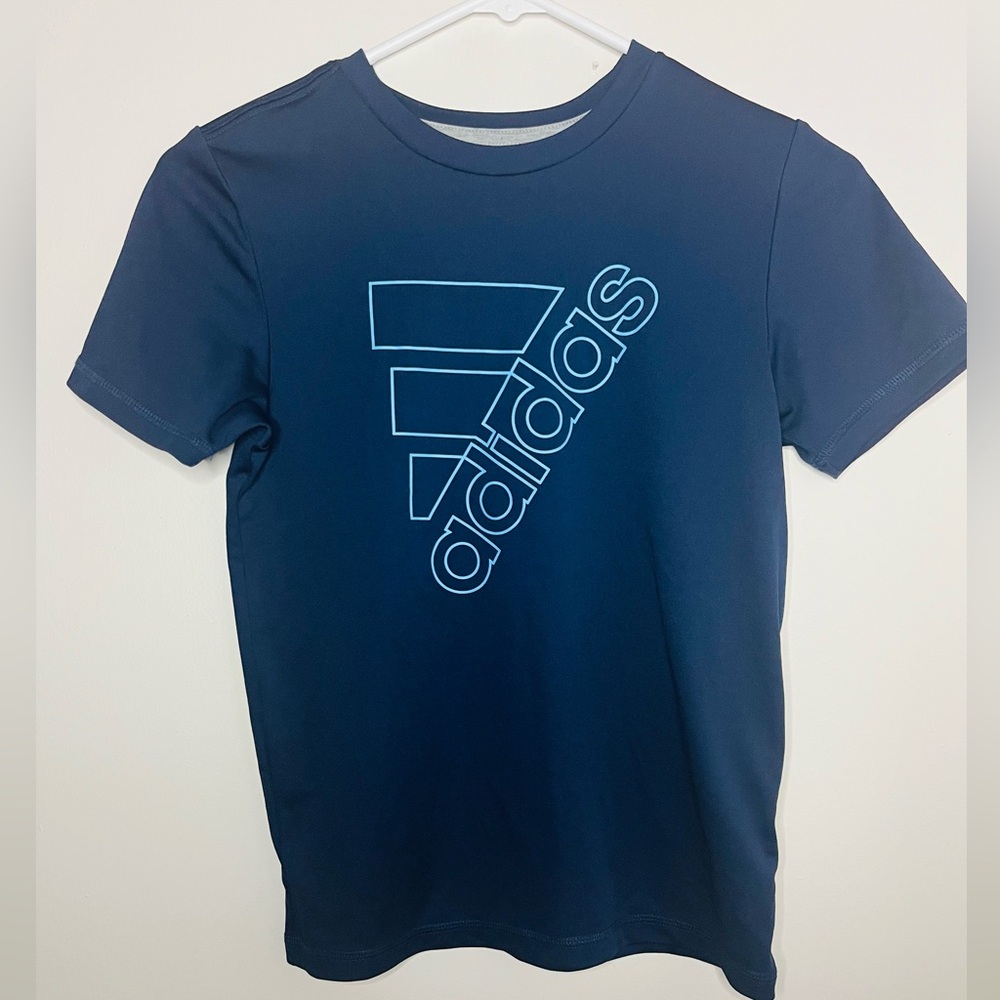 Adidas Dark Blue Tee with Logo Design